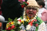 Blumenm�dchen: Karnevalist des Frankfurter Fastnachtzuges