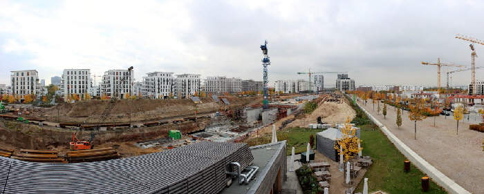Bauarbeiten: Tunnel unter dem Europapark Frankfurt