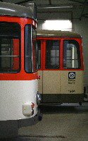 Straenbahnen im Verkehrsmuseum Schwanheim