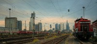 FFM Hbf, Skyline und Rangierlok