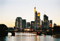 Alte Brcke, Skyline Frankfurt