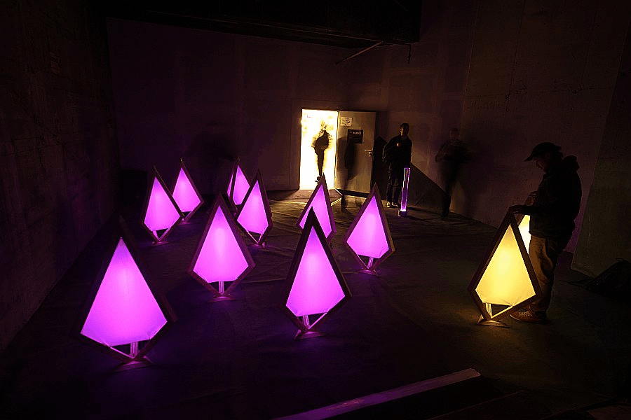 Lichtinstallation voool auf der Luminale 2014
