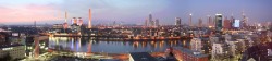 Main, Westhafen und Skyline als Panorama-Poster