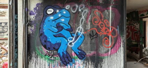 Trumender Frosch: Graffiti