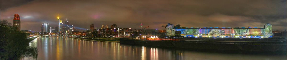 Illumination von Casa Magica an der ehemaligen Gromarkthalle / Main Embankment