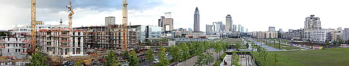 Blick vom Turm des Gartenholzhauses auf das Europaviertel Blick vom Turm des Gartenholzhauses auf das Europaviertel