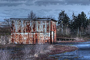 Wellblechhtte in Frankfurt-Rdelheim