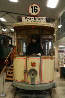 Historische Straenbahn im Verkehrsmuseum Schwanheim