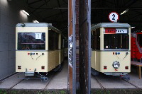 Straenbahnen in Hallo Ost des Verkehrsmuseums Schwanheim